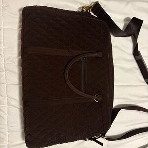 Vera Bradley Brown Quilted Laptop Bag